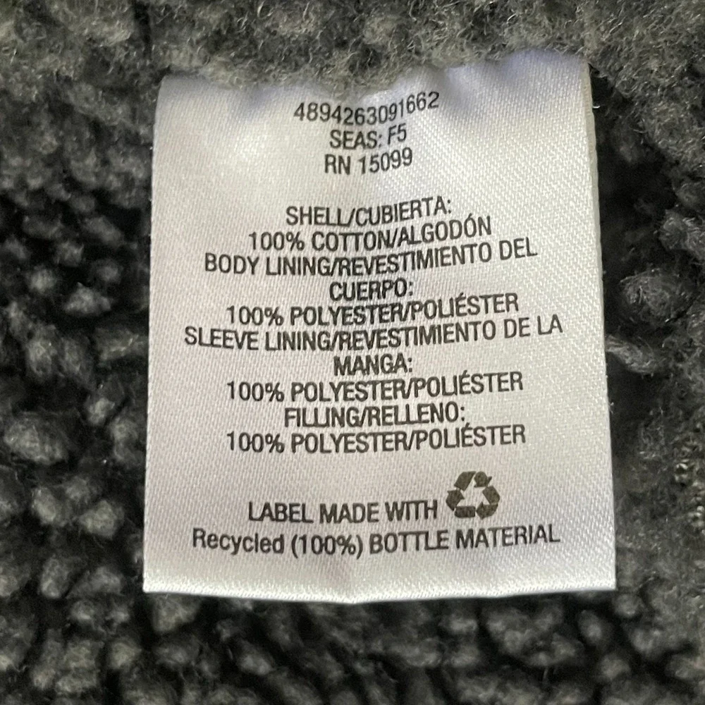 Roebuck & Co‎ Mens Shirt Jacket S Grey Plaid Sherpa Lined Flannel 4894263091662